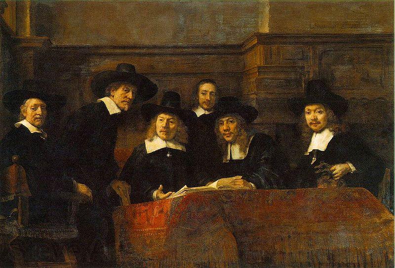 REMBRANDT Harmenszoon van Rijn The Syndics of the Clothmakers Guild, Norge oil painting art